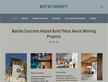 Tablet Screenshot of bootheconcrete.com